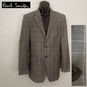 Paul Smith Plaid Wool Blazer 38R Gently worn Made in Italy 2 buttons Side vents